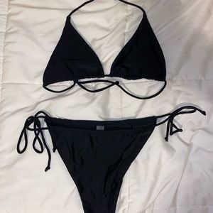 Shein black bikini set size large (l)